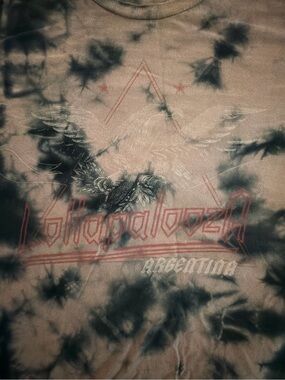 Distressed Lollapalooza Argentina 2017 Tye Dye Men’s T-Shirt Shirt LG Concert
